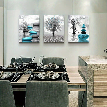 3 - Piece Modern Abstract Canvas Wall Art Set - InspiredGrabs.com